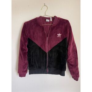 ADIDAS ORIGINALS Faux Fur Bomber Jacket Size Medium